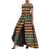Stylish Two-Piece African Print Suit Colorful Brown made to order from XS to 6XL