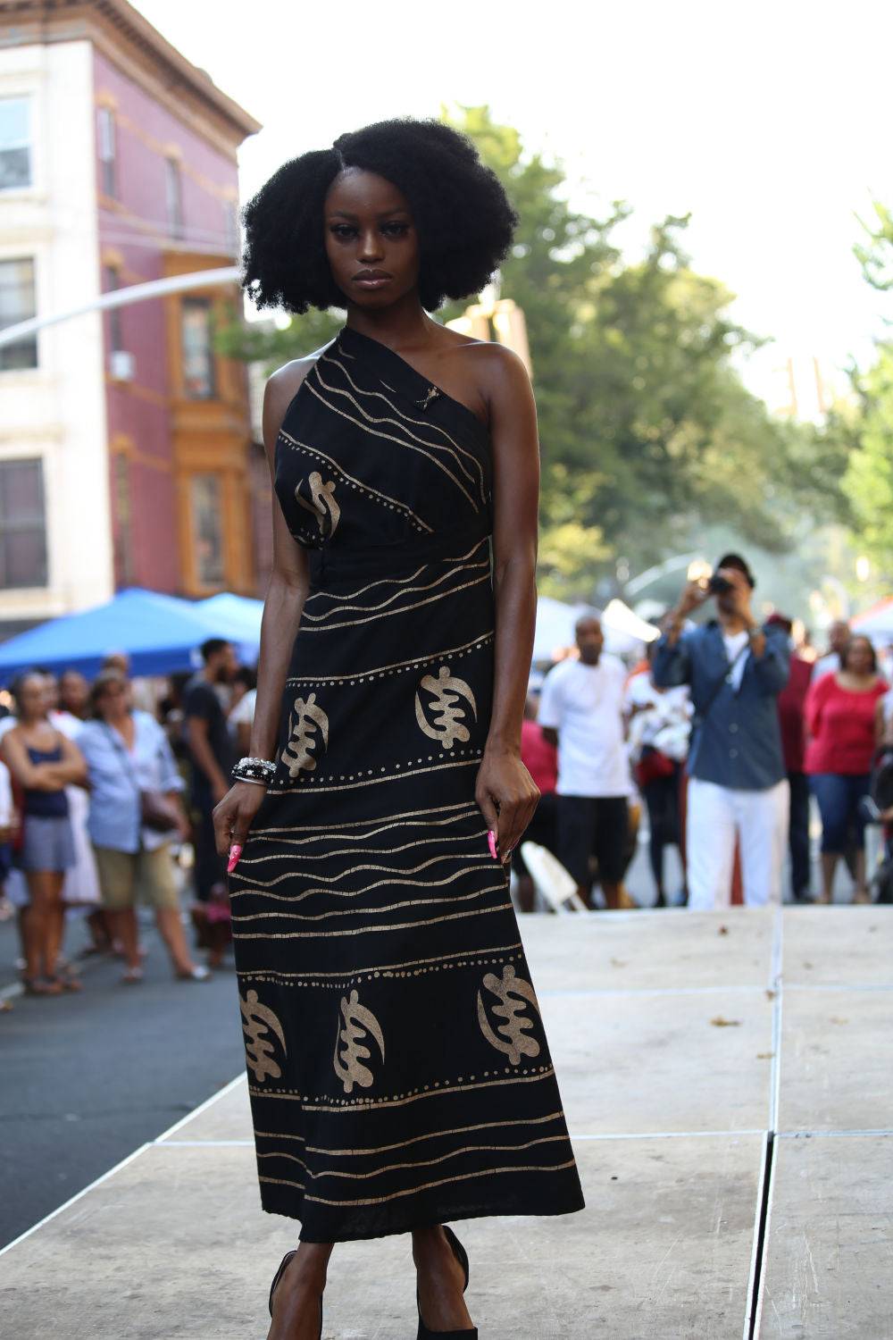 Wrap Skirt Dress with Adinkra symbol 