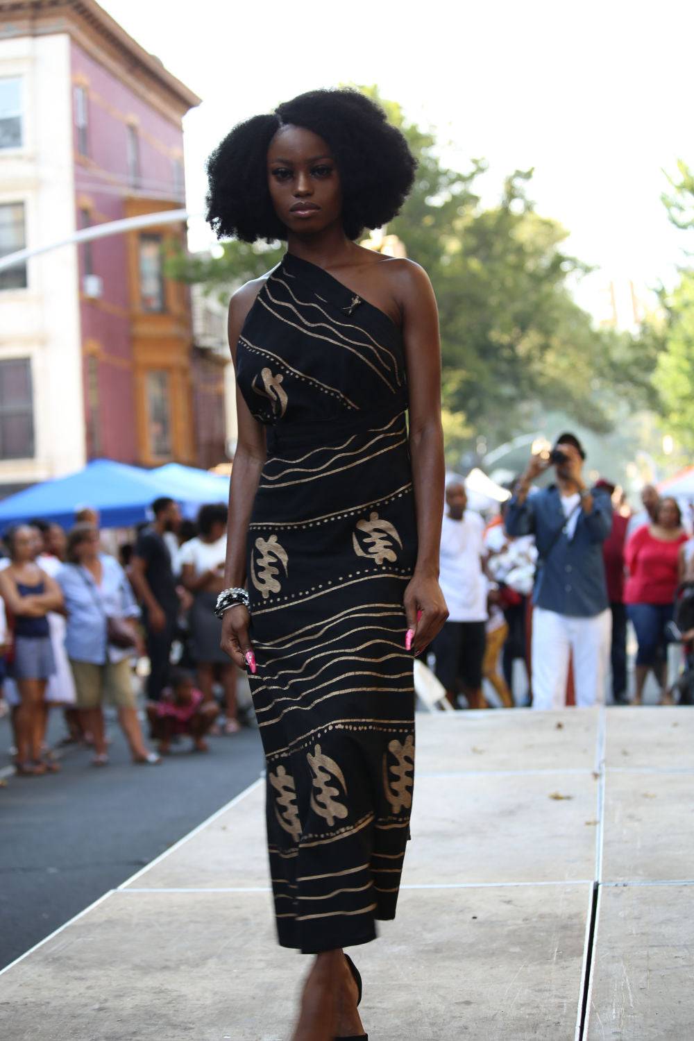 Wrap Skirt Dress with Adinkra symbol 