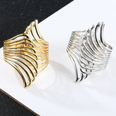 Aurora Wing Cuffs - Gold & Silver for Locs, Sisterlocks, Dreadlocks and Braids Perfect for Memorial Day 2024