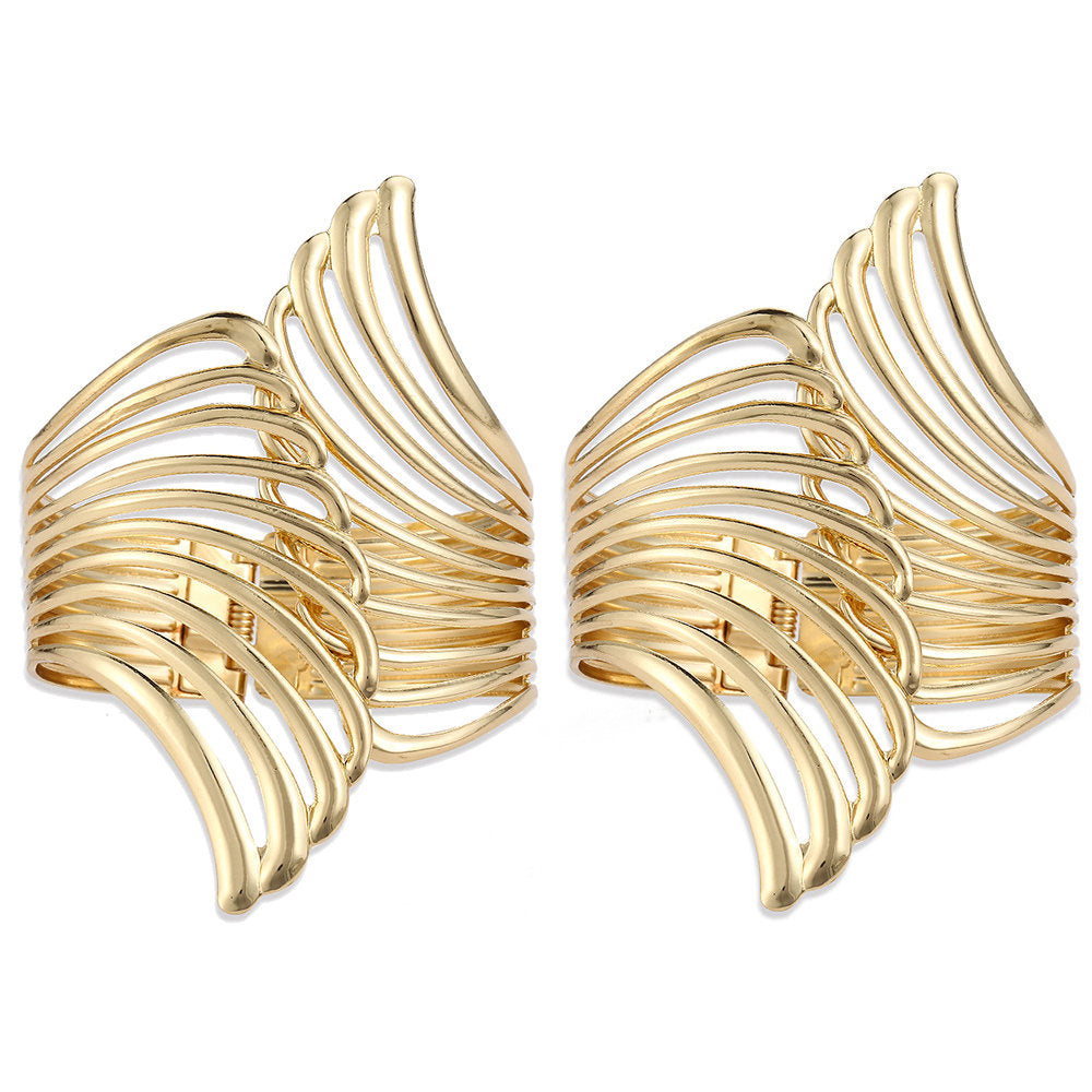 Aurora Wing Cuffs - Gold &amp; Silver for Locs, Sisterlocks, Dreadlocks and Braids Perfect for Memorial Day 2024