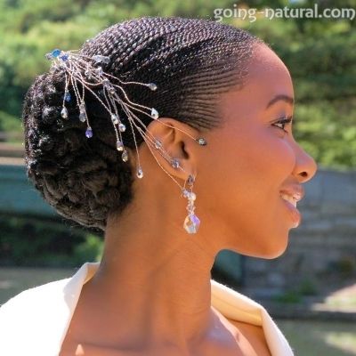 Bridal Hair Clip with rhine stones