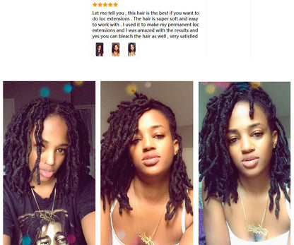 Remy Peruvian Afro Kinky Bulk Human Hair for Locs &amp; Braids - Color 