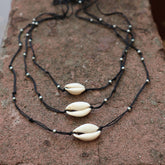 Cowrie Shell Necklace & Hair Tie for Locs, Braids and Afros Success Perfect for Memorial Day 2024
