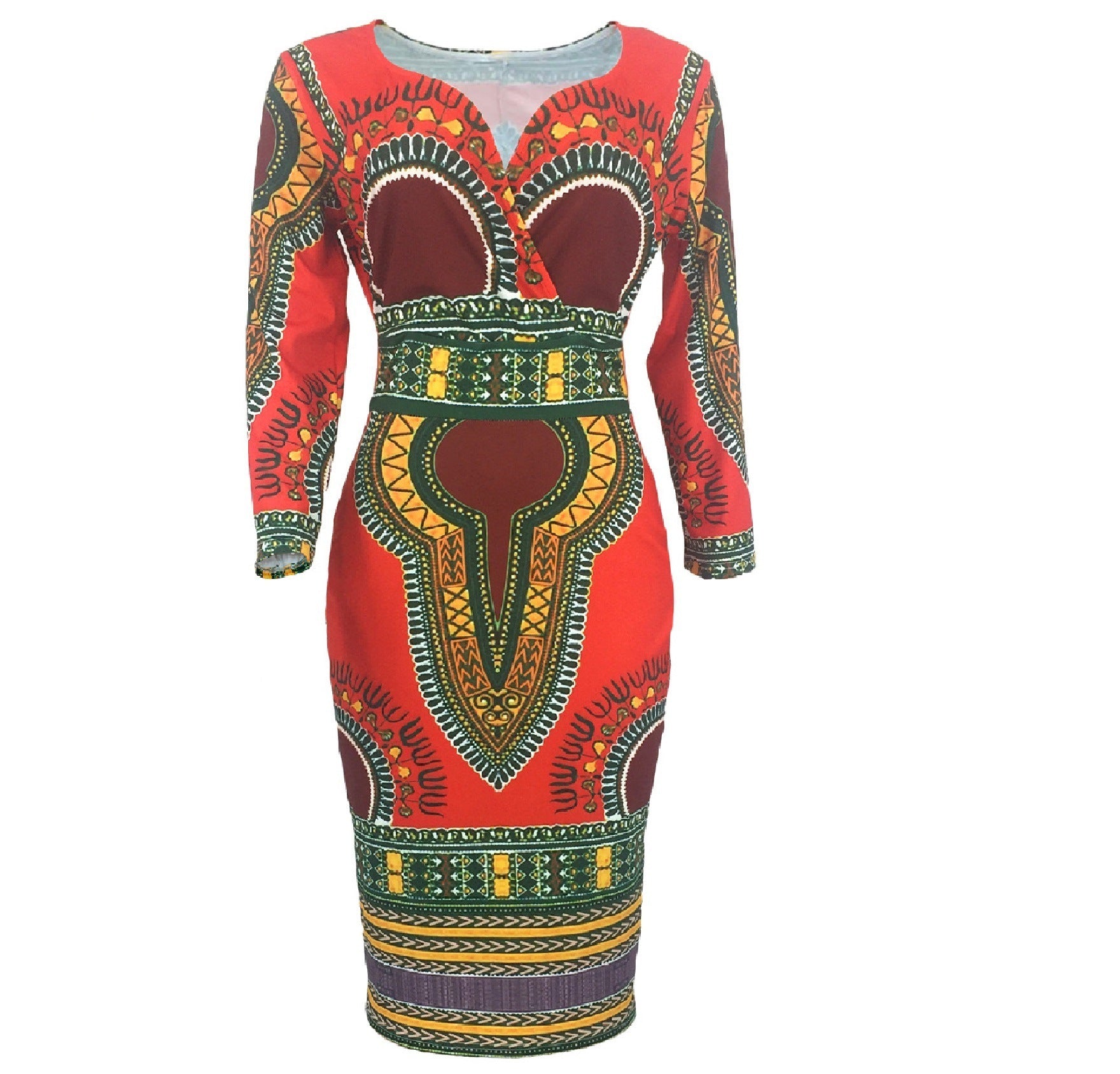 Stylish Body con African Dashiki Dress