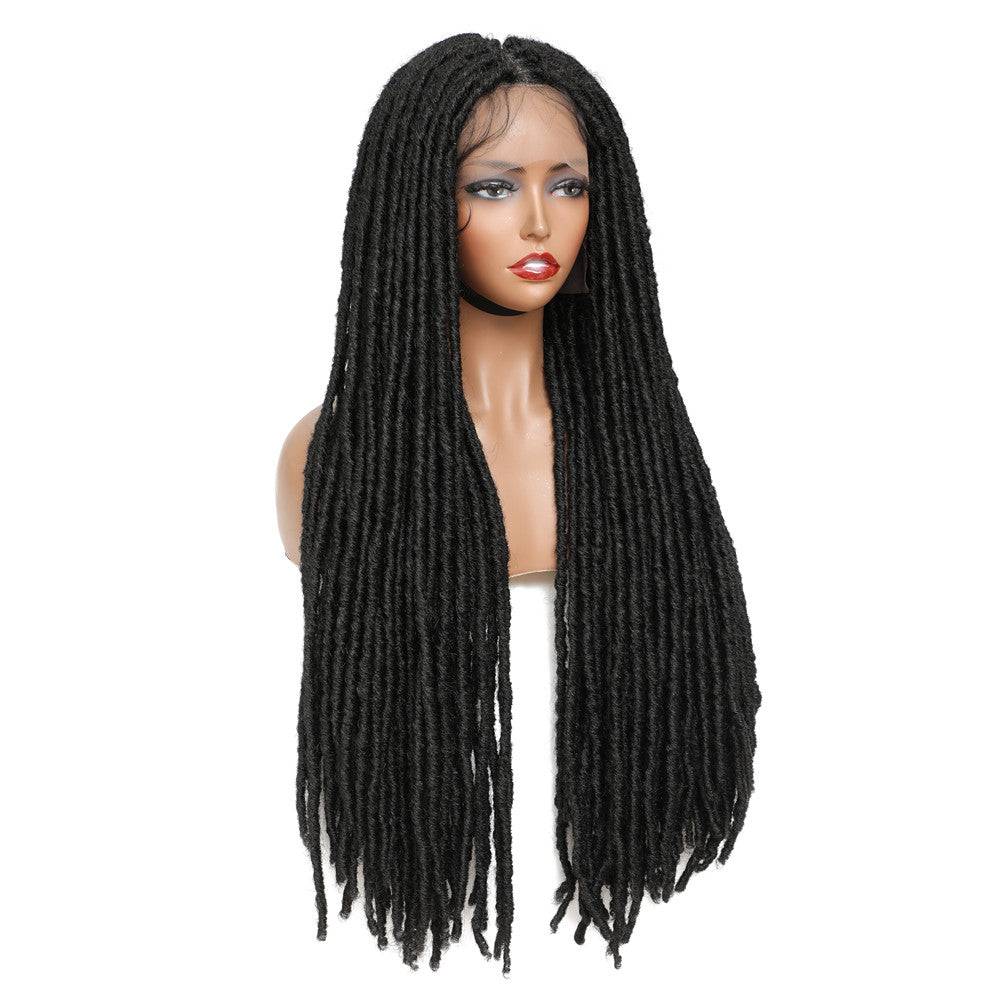 Perruque Lace Frontal Faux Locs avec cheveux de bébé