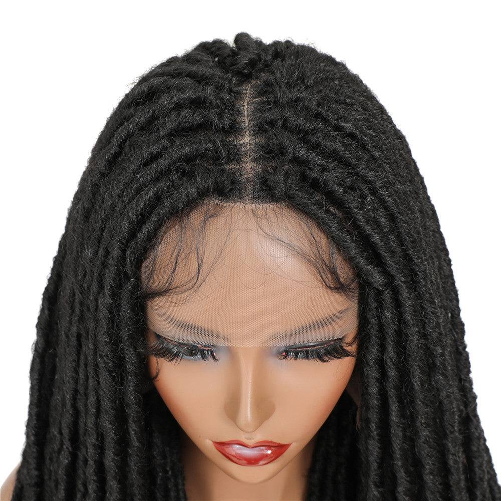 Perruque Lace Frontal Faux Locs avec cheveux de bébé