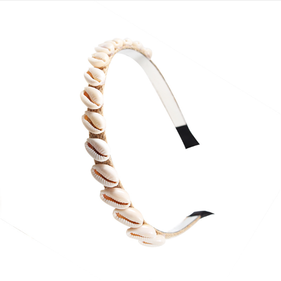 Cowrie Shell Headband for Sisterlocks, Locs, Afro, 4C and Curly hair