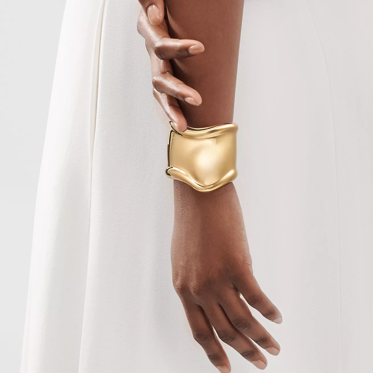 Gold Asymmetrical Hair Cuff Bracelet for Locs