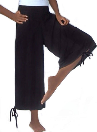 Wide Leg Palazzo Pants with Wrap Tie for All Sizes