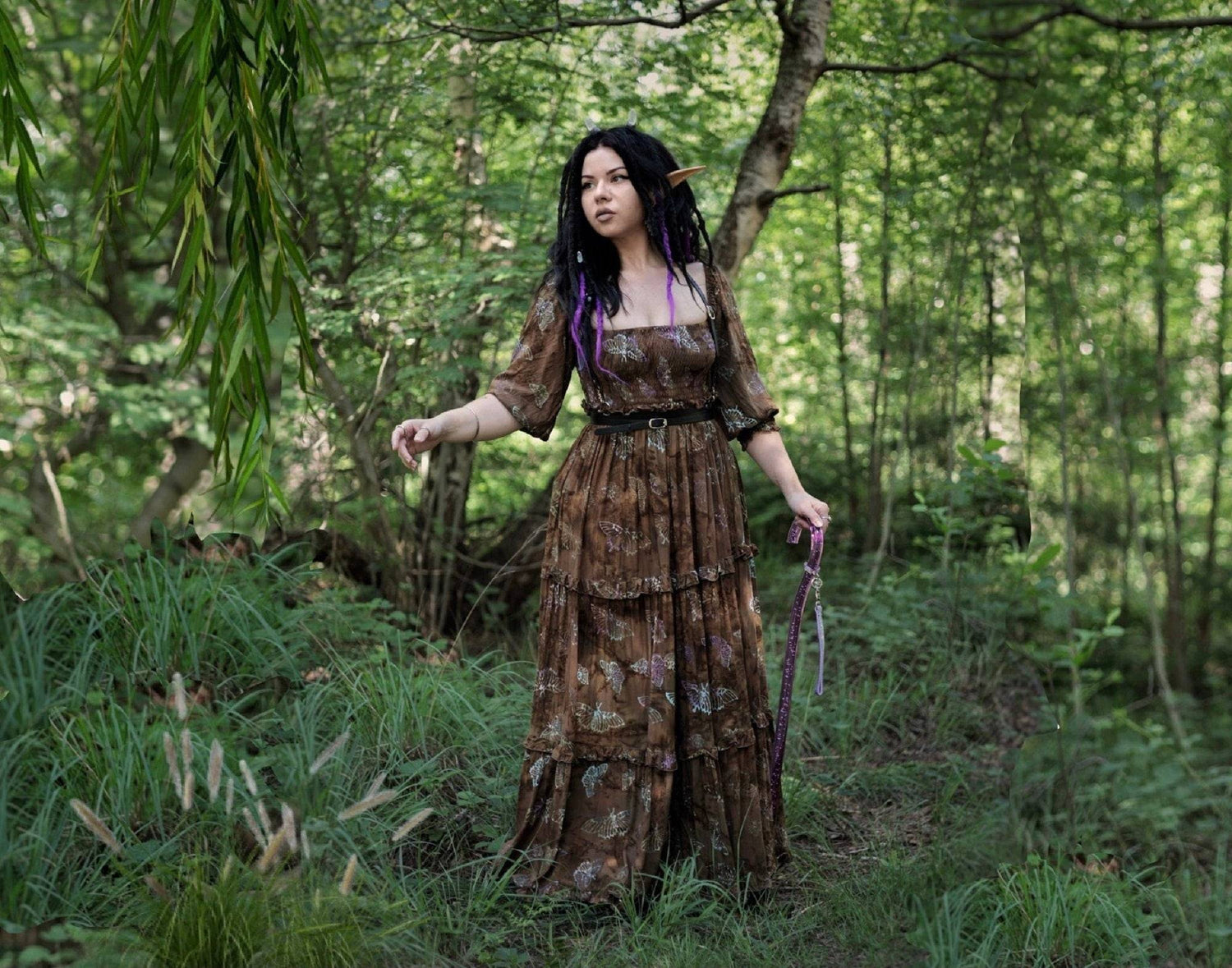 Batik Maxi Dress - Medieval Style | Elasticized Empire Waist WhatNaturalsLove.com Batik Maxi Dress - Medieval Style | Elasticized Empire Waist WhatNaturalsLove.com