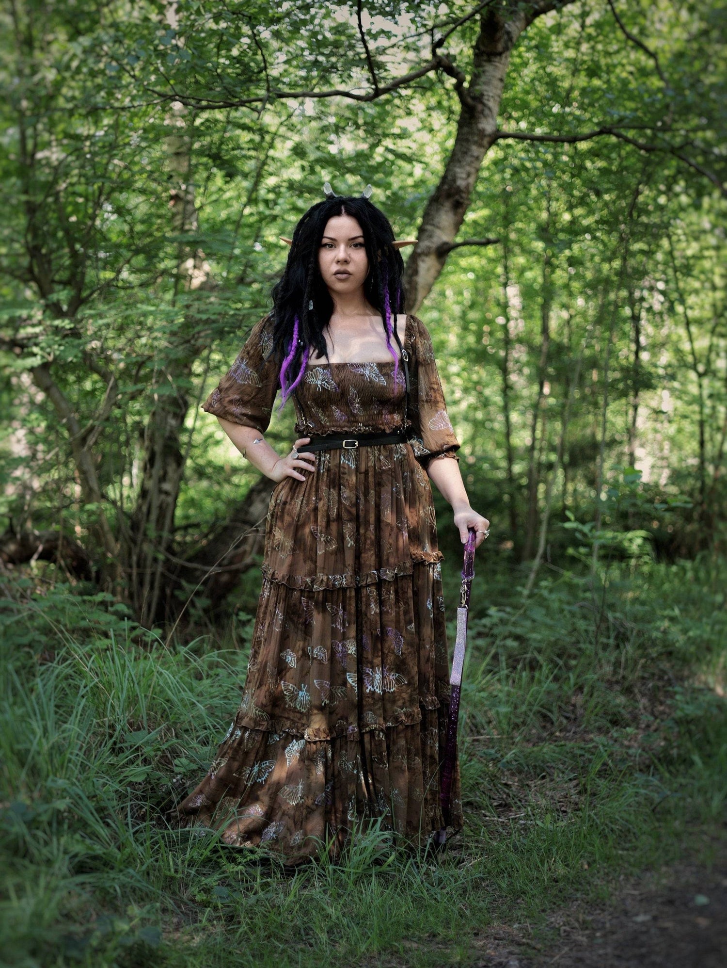 Batik Maxi Dress - Medieval Style | Elasticized Empire Waist WhatNaturalsLove.com Batik Maxi Dress - Medieval Style | Elasticized Empire Waist WhatNaturalsLove.com