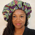 Extra large Satin Lined Bonnet in Ankara print for 4C natural hair and Locs