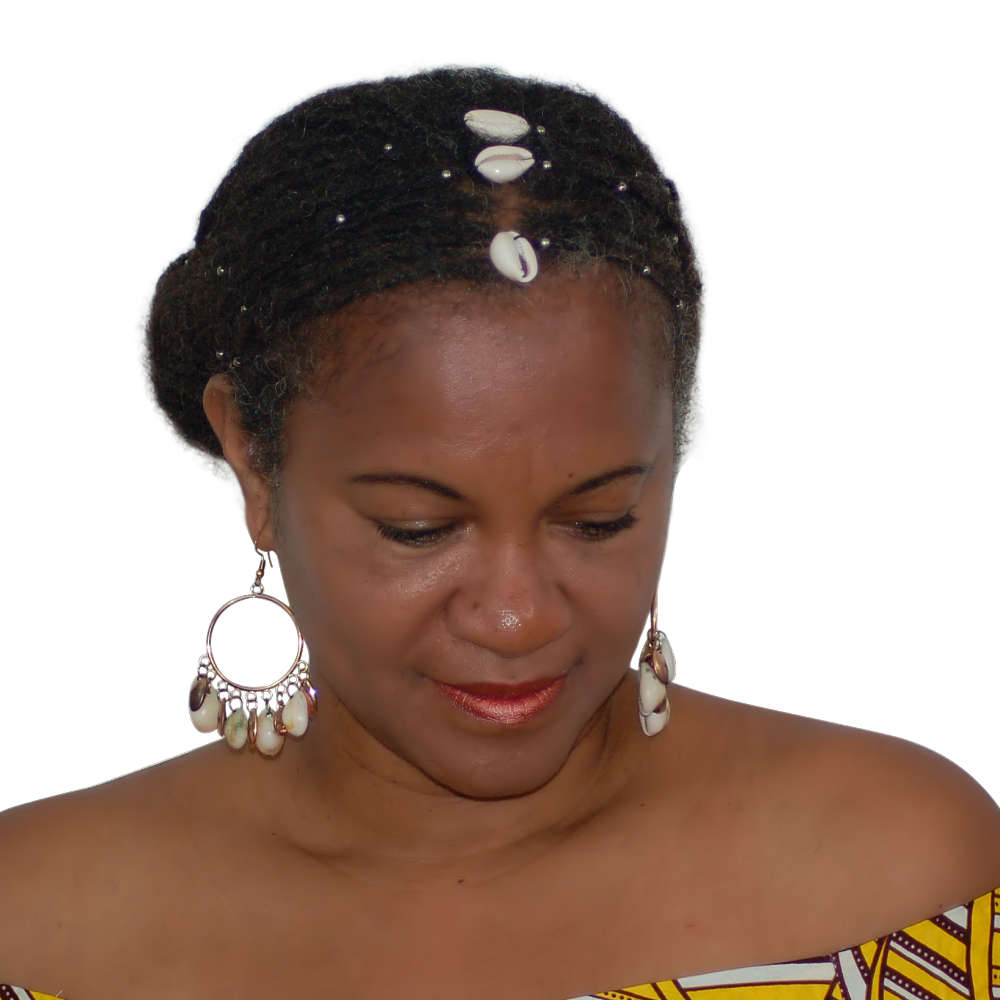 Cowrie Shell Hair Tie for Afro-puffs, Braids and Locs