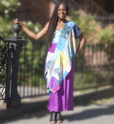 Moroccan Magic Dress in Patched, Denim and Flower Patterns Success