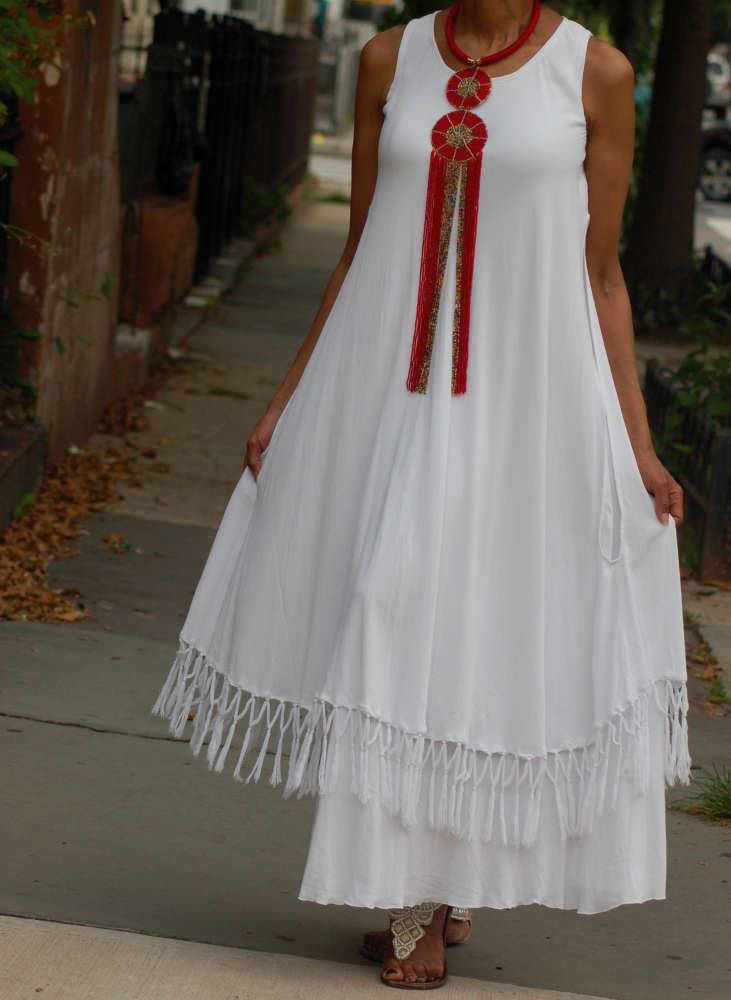 Moroccan Magic Dress with Fringe