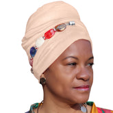 Multi-Wear Headwrap Scarf with stone jewelry