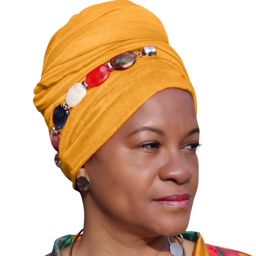 Multi-Wear Headwrap Scarf with stone jewelry