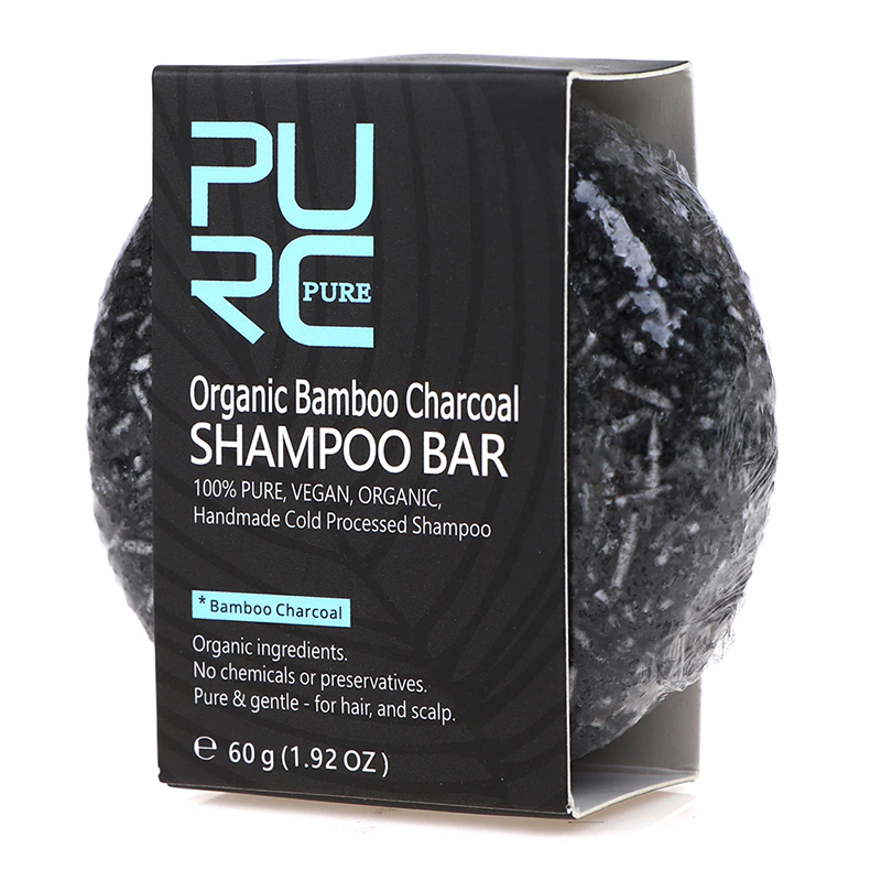 Organic Bamboo Charcoal Shampoo Bar to Detox and Hydrate Hair