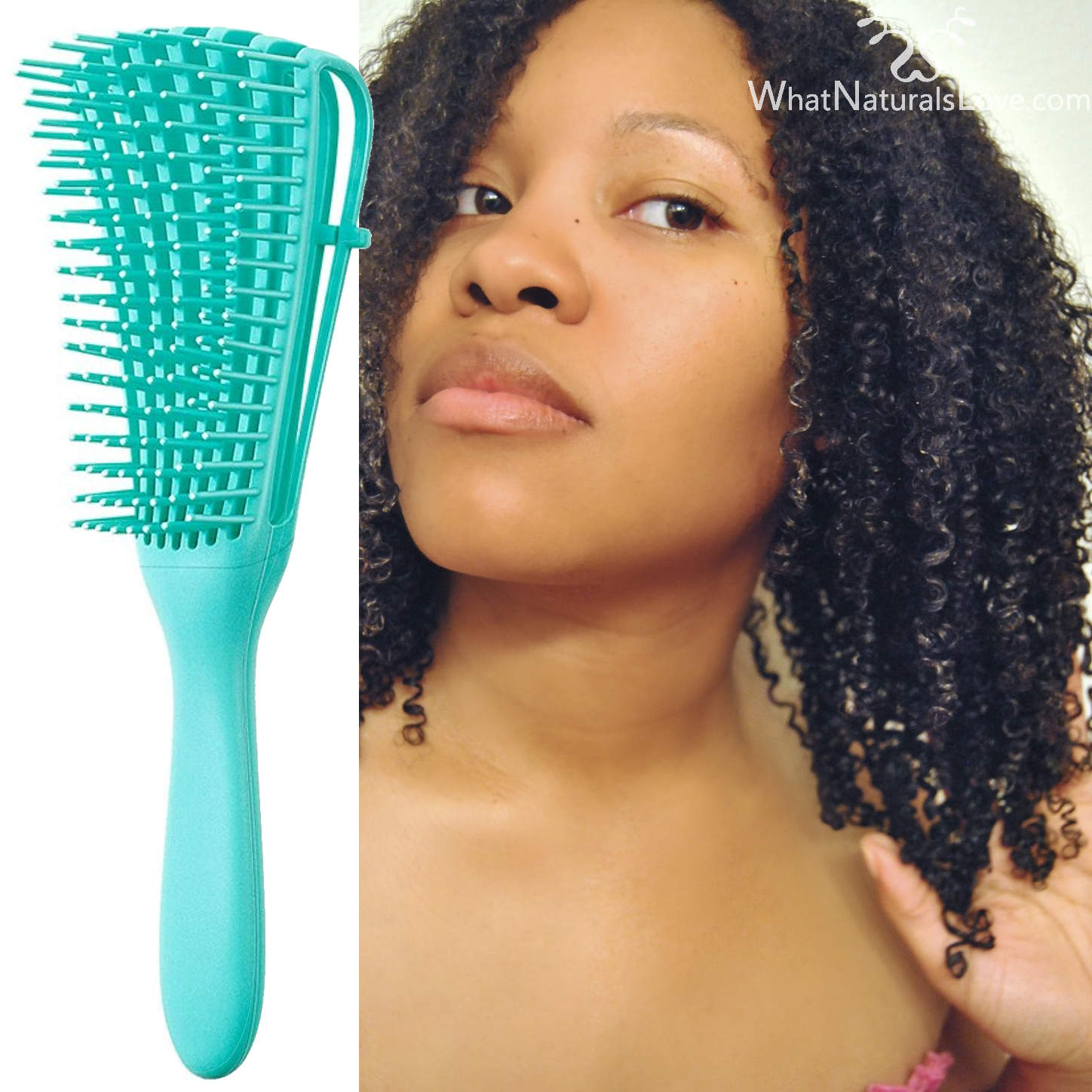 Painless Detangler Hair Brush for easy detangling less breakage for 4C and 3A natural hair