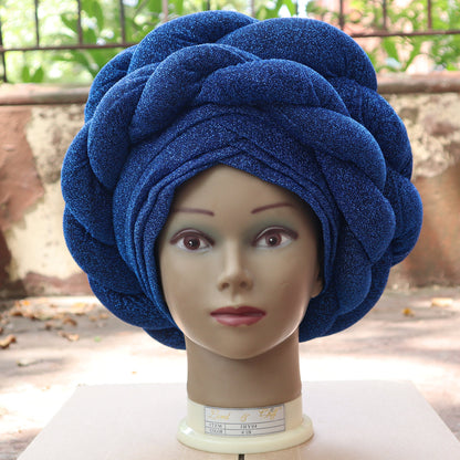 Prewrapped Nigerian inspired Gele Headwrap