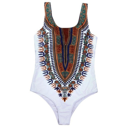Dashiki bathing suit for women with curves