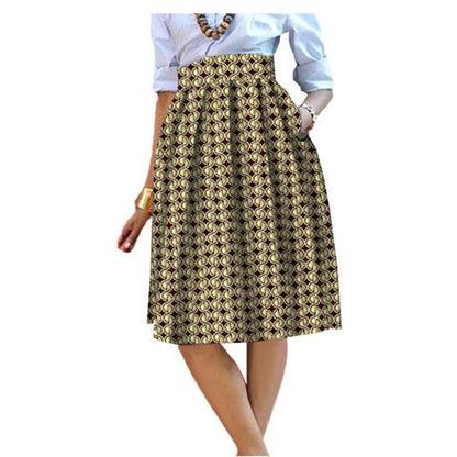 Flawlessly tailor made African print midi skirt