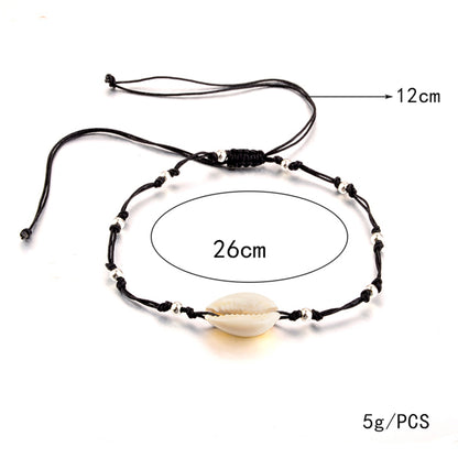 Cowrie Shell Necklace &amp; Hair Tie for Afro-puffs, Braids and Locs Perfect for Mother&