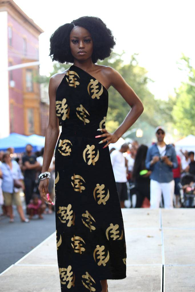 Multi Wear Wrap Skirt Dress with Adinkra symbol